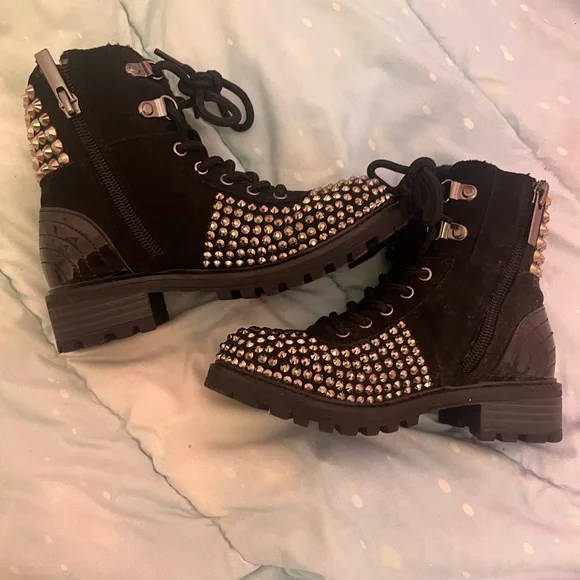 kidpik Black and Silver Kids Boots - Picture 5 of 7